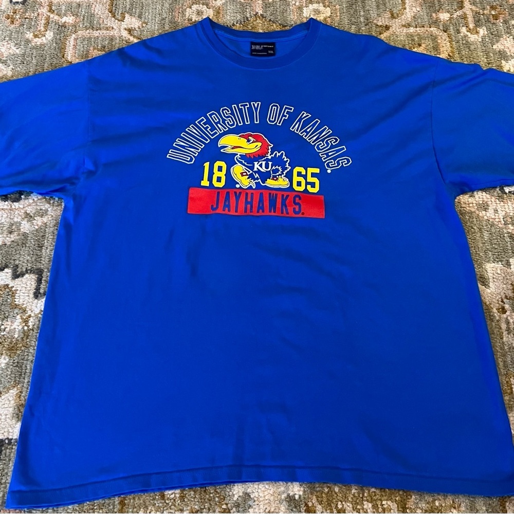 Kansas Jayhawks MV Sports Shirt Men’s Size XXL Color Blue